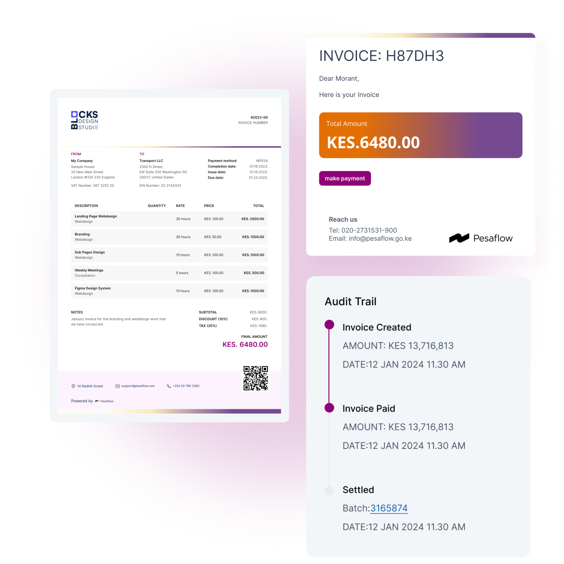 Sample invoice preview
